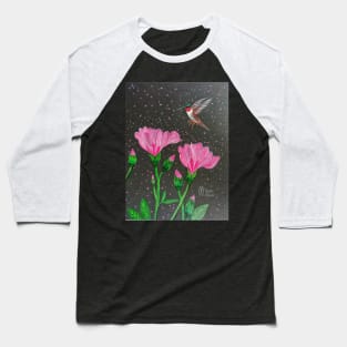 Red Throated Hummingbird in the Azalea Flowers Baseball T-Shirt